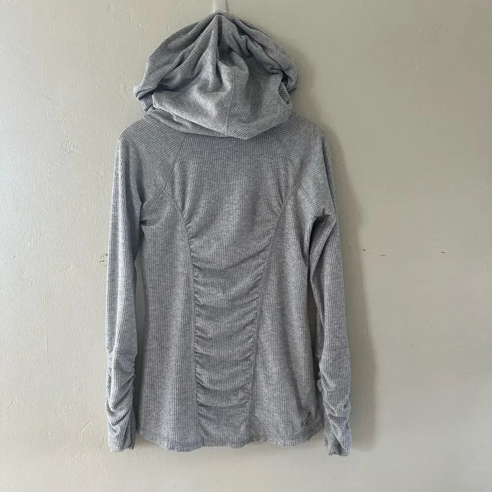 Kuhl Gray Ribbed Hoodie Pullover Lightweight Women's‎ Size Small Outdoors Hiking